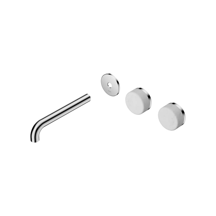 Nero Serenity Offset Wall Basin Set Trim Kit 160/185/220mm - Carrara Handle