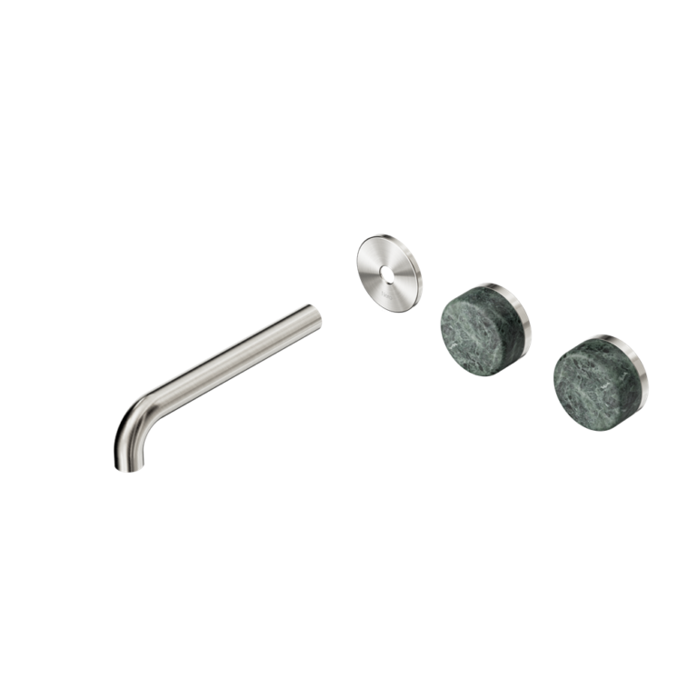Nero Serenity Offset Wall Basin Set Trim Kit 160/185/220mm - Verde Alpi Handle - Design 10