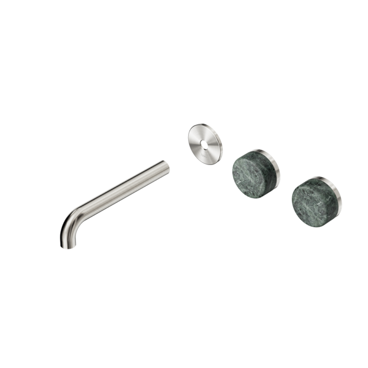 Nero Serenity Offset Wall Basin Set Trim Kit 160/185/220mm - Verde Alpi Handle - Design 10