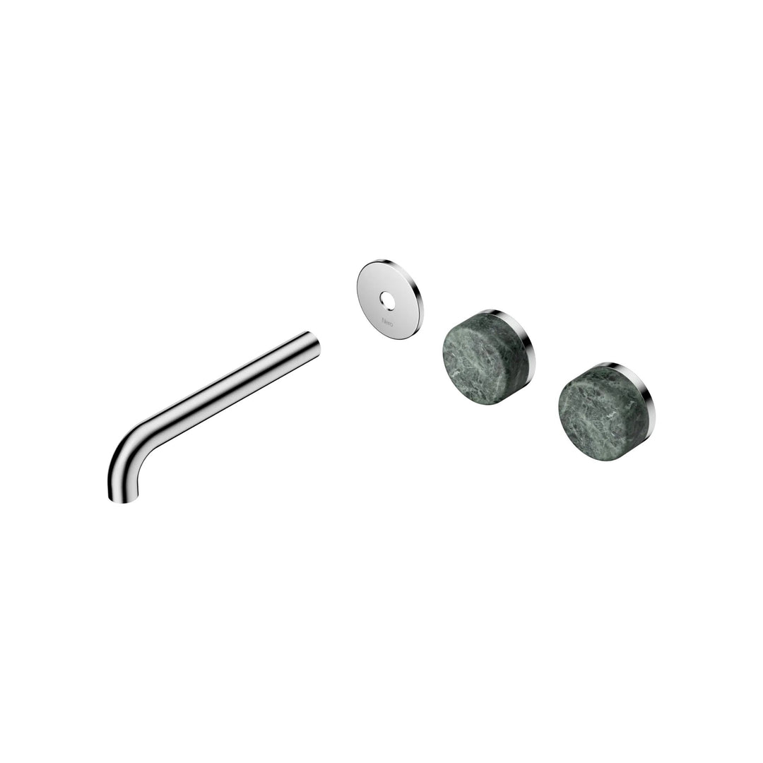 Nero Serenity Offset Wall Basin Set Trim Kit 160/185/220mm - Verde Alpi Handle