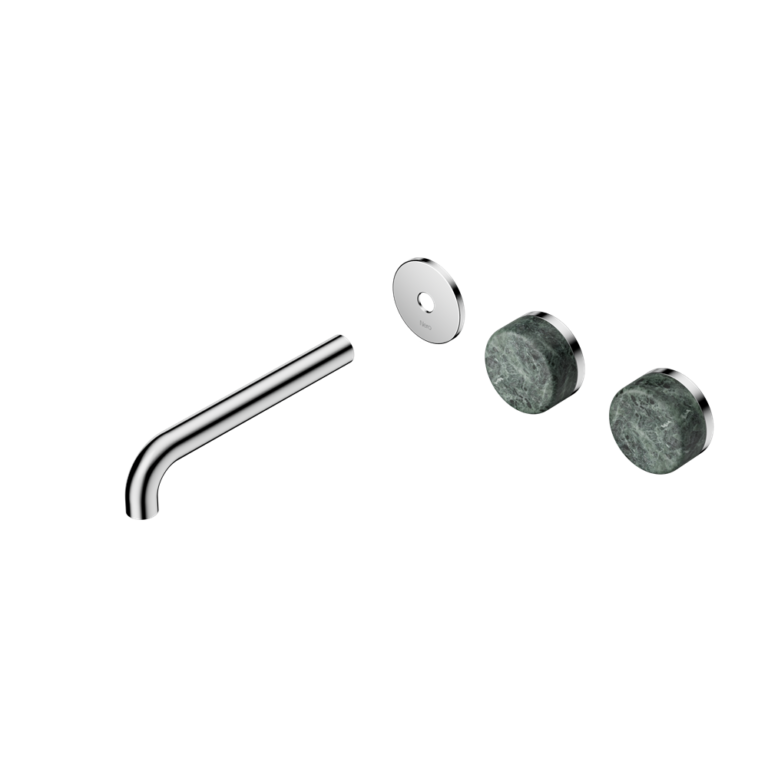 Nero Serenity Offset Wall Basin Set Trim Kit 160/185/220mm - Verde Alpi Handle - Design 10