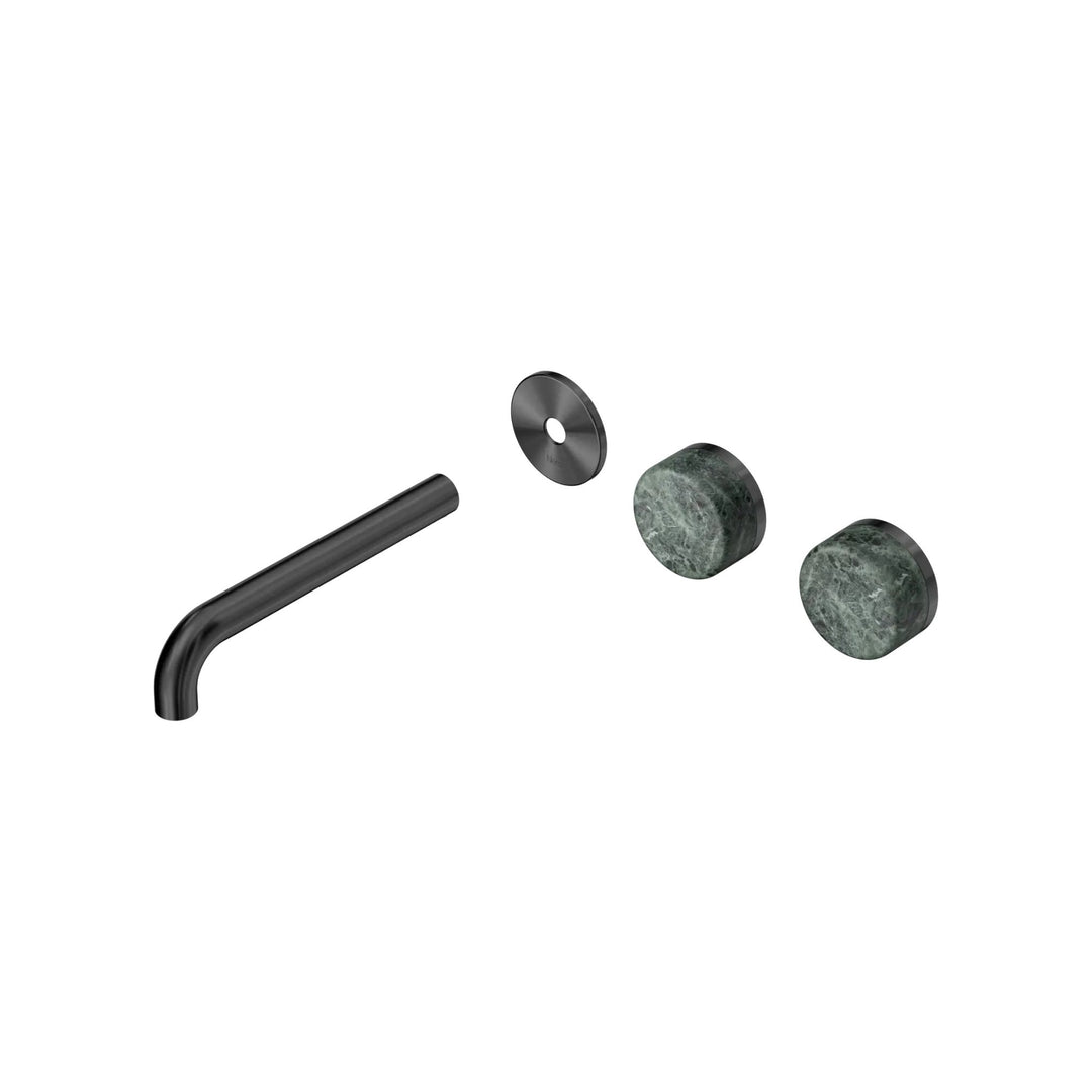 Nero Serenity Offset Wall Basin Set Trim Kit 160/185/220mm - Verde Alpi Handle