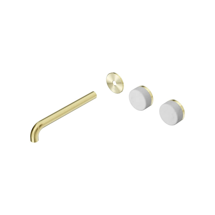 Nero Serenity Offset Wall Basin Set Trim Kit 160/185/220mm - Carrara Handle