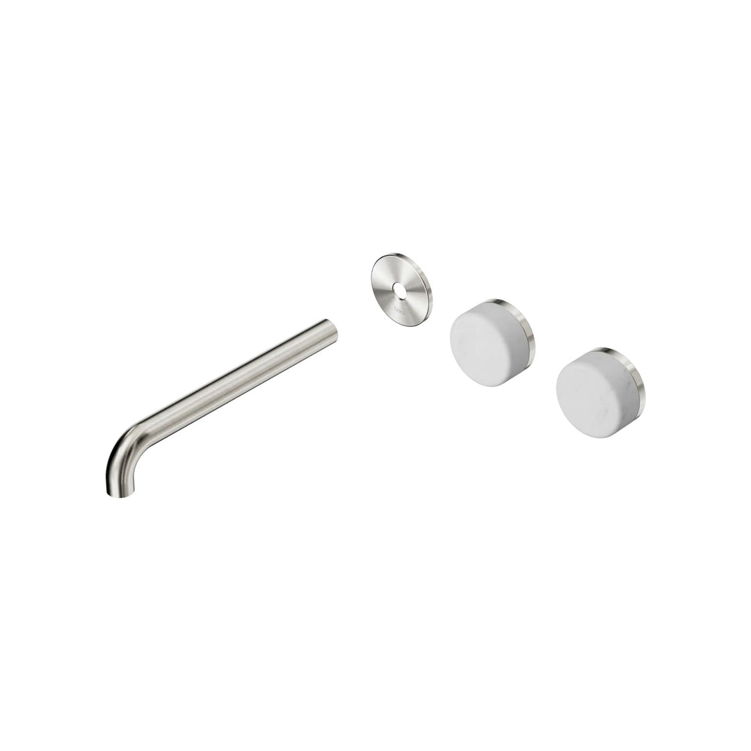 Nero Serenity Offset Wall Basin Set Trim Kit 160/185/220mm - Carrara Handle