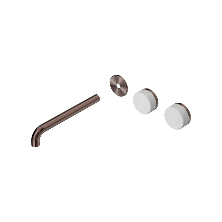 Nero Serenity Offset Wall Basin Set Trim Kit 160/185/220mm - Carrara Handle
