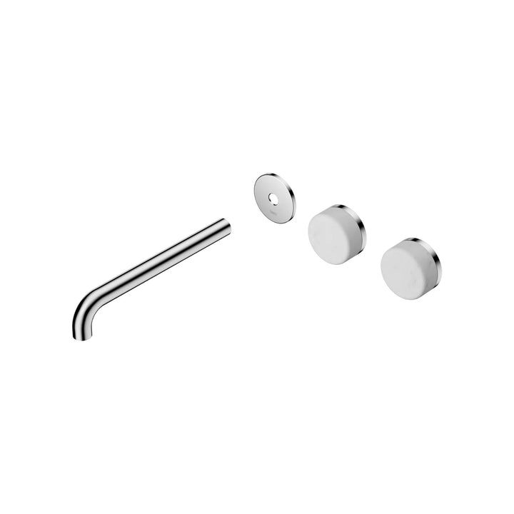 Nero Serenity Offset Wall Basin Set Trim Kit 160/185/220mm - Carrara Handle