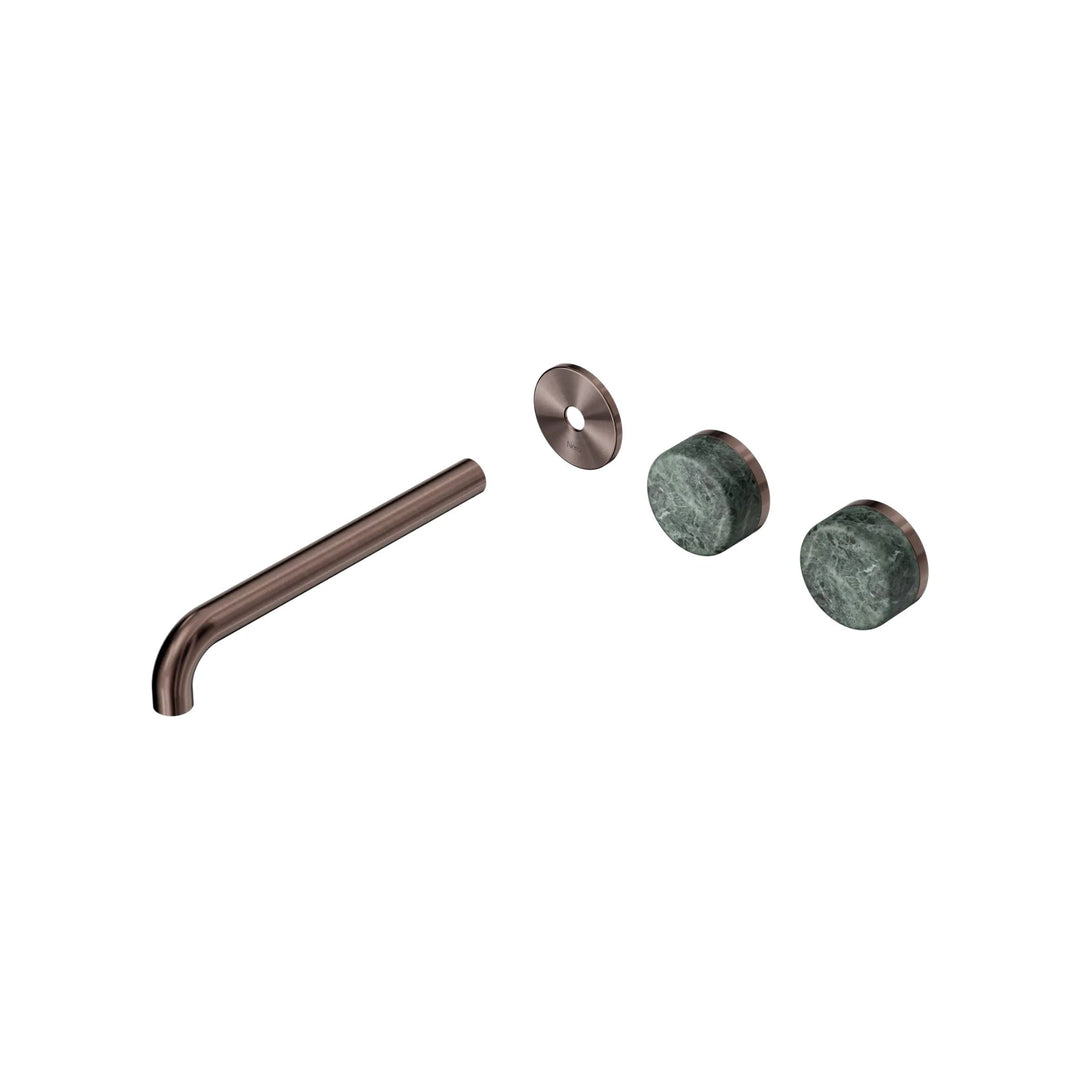 Nero Serenity Offset Wall Basin Set Trim Kit 160/185/220mm - Verde Alpi Handle