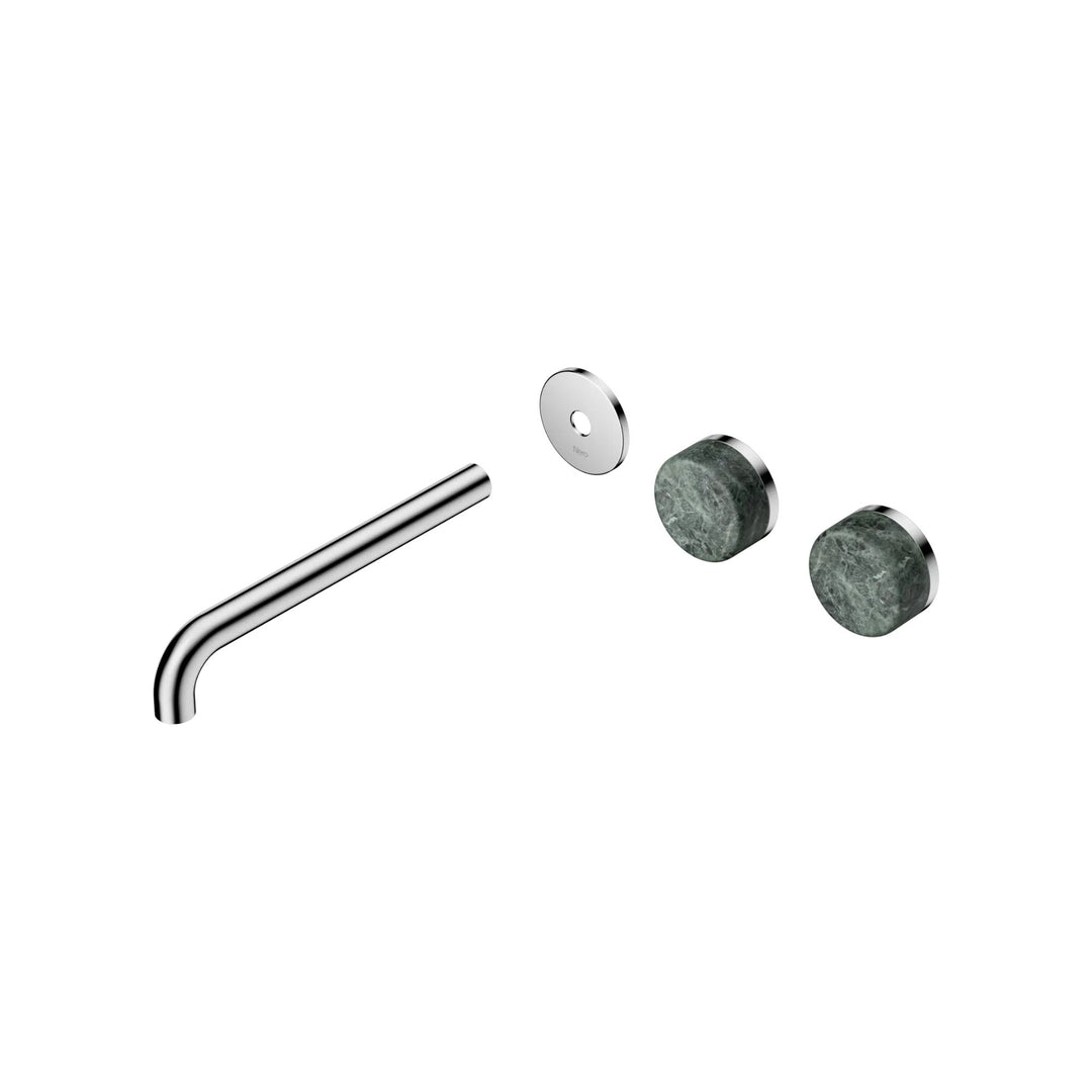 Nero Serenity Offset Wall Basin Set Trim Kit 160/185/220mm - Verde Alpi Handle