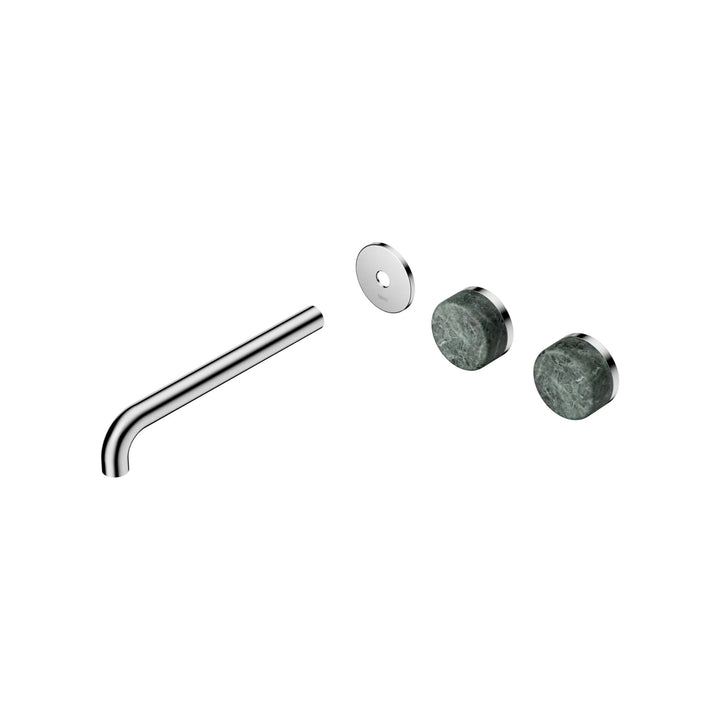 Nero Serenity Offset Wall Basin Set Trim Kit 160/185/220mm - Verde Alpi Handle