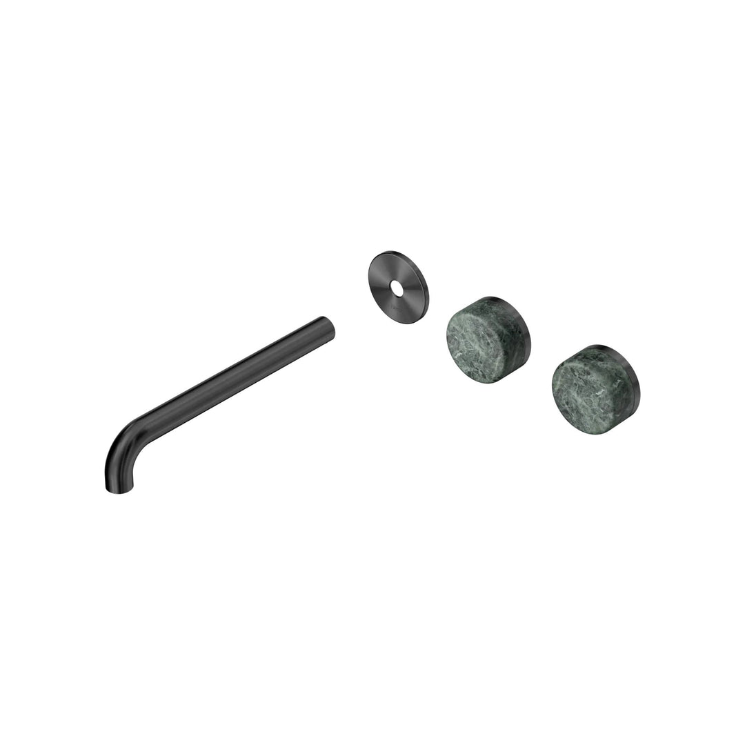 Nero Serenity Offset Wall Basin Set Trim Kit 160/185/220mm - Verde Alpi Handle