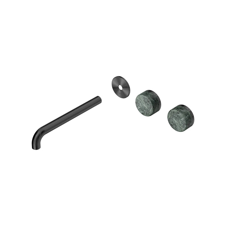 Nero Serenity Offset Wall Basin Set Trim Kit 160/185/220mm - Verde Alpi Handle