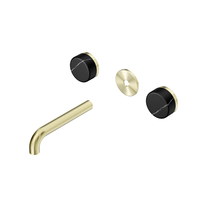 Nero Serenity Wall Basin Set Trim Kit 160/185/220mm - Marquina Black Handle