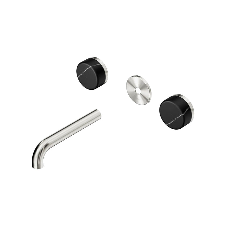 Nero Serenity Wall Basin Set Trim Kit 160/185/220mm - Marquina Black Handle