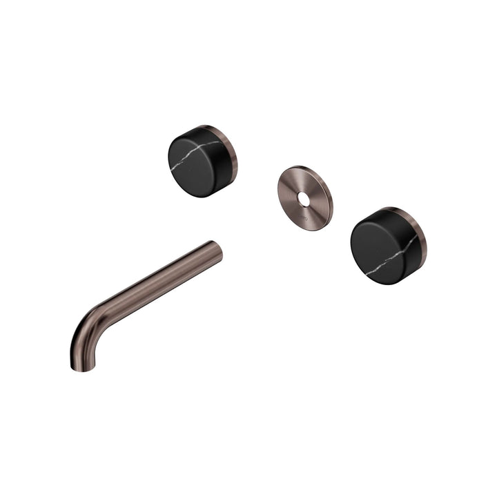 Nero Serenity Wall Basin Set Trim Kit 160/185/220mm - Marquina Black Handle
