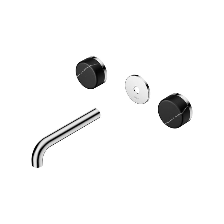 Nero Serenity Wall Basin Set Trim Kit 160/185/220mm - Marquina Black Handle