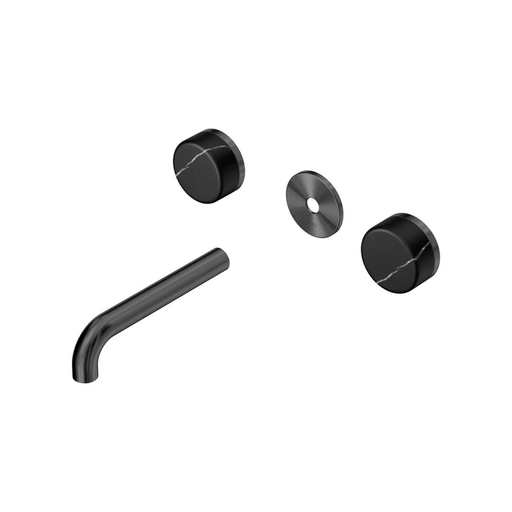 Nero Serenity Wall Basin Set Trim Kit 160/185/220mm - Marquina Black Handle