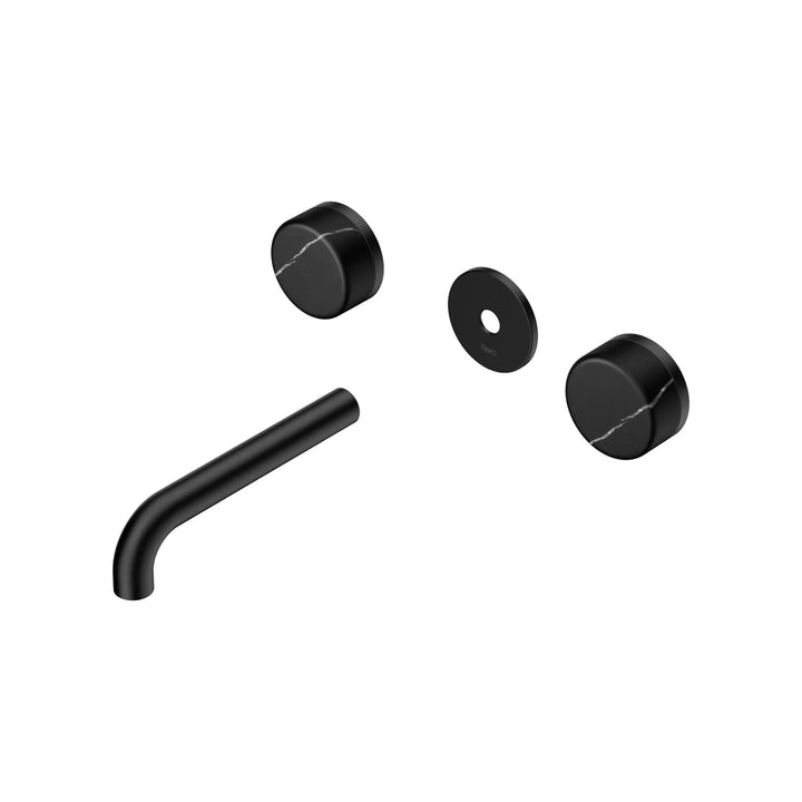 Nero Serenity Wall Basin Set Trim Kit 160/185/220mm - Marquina Black Handle