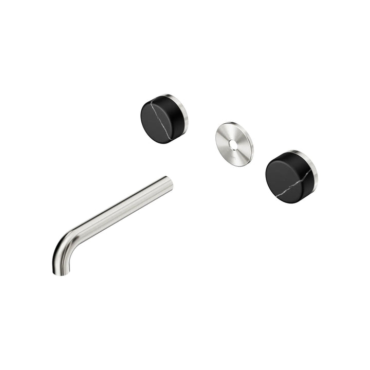 Nero Serenity Wall Basin Set Trim Kit 160/185/220mm - Marquina Black Handle