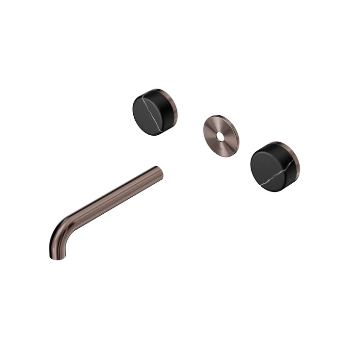 Nero Serenity Wall Basin Set Trim Kit 160/185/220mm - Marquina Black Handle