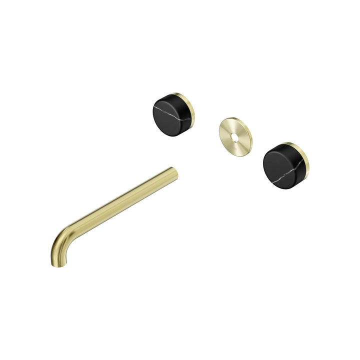 Nero Serenity Wall Basin Set Trim Kit 160/185/220mm - Marquina Black Handle