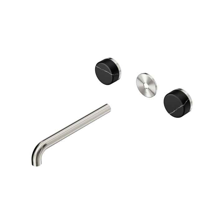 Nero Serenity Wall Basin Set Trim Kit 160/185/220mm - Marquina Black Handle