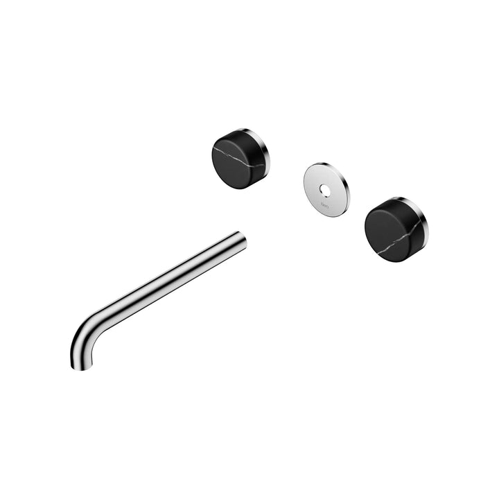 Nero Serenity Wall Basin Set Trim Kit 160/185/220mm - Marquina Black Handle