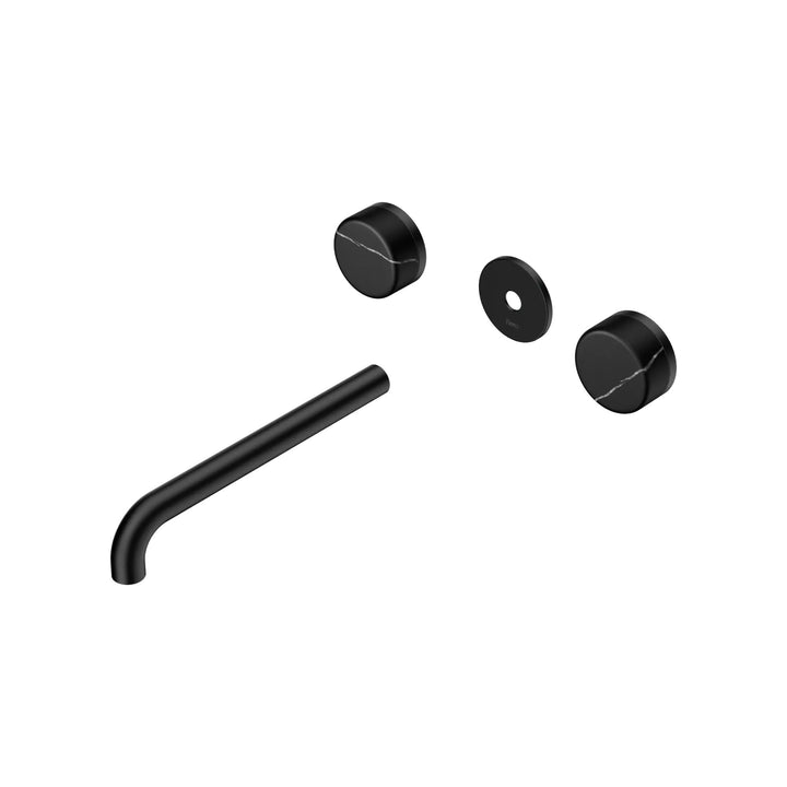 Nero Serenity Wall Basin Set Trim Kit 160/185/220mm - Marquina Black Handle