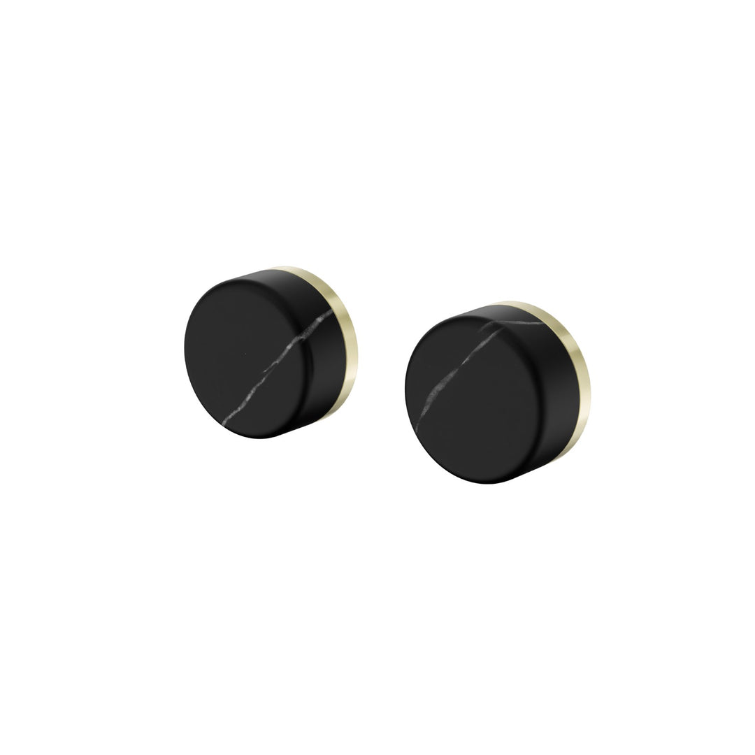 Nero Serenity Wall Top Assembly - Marquina Black Handle Brushed Gold