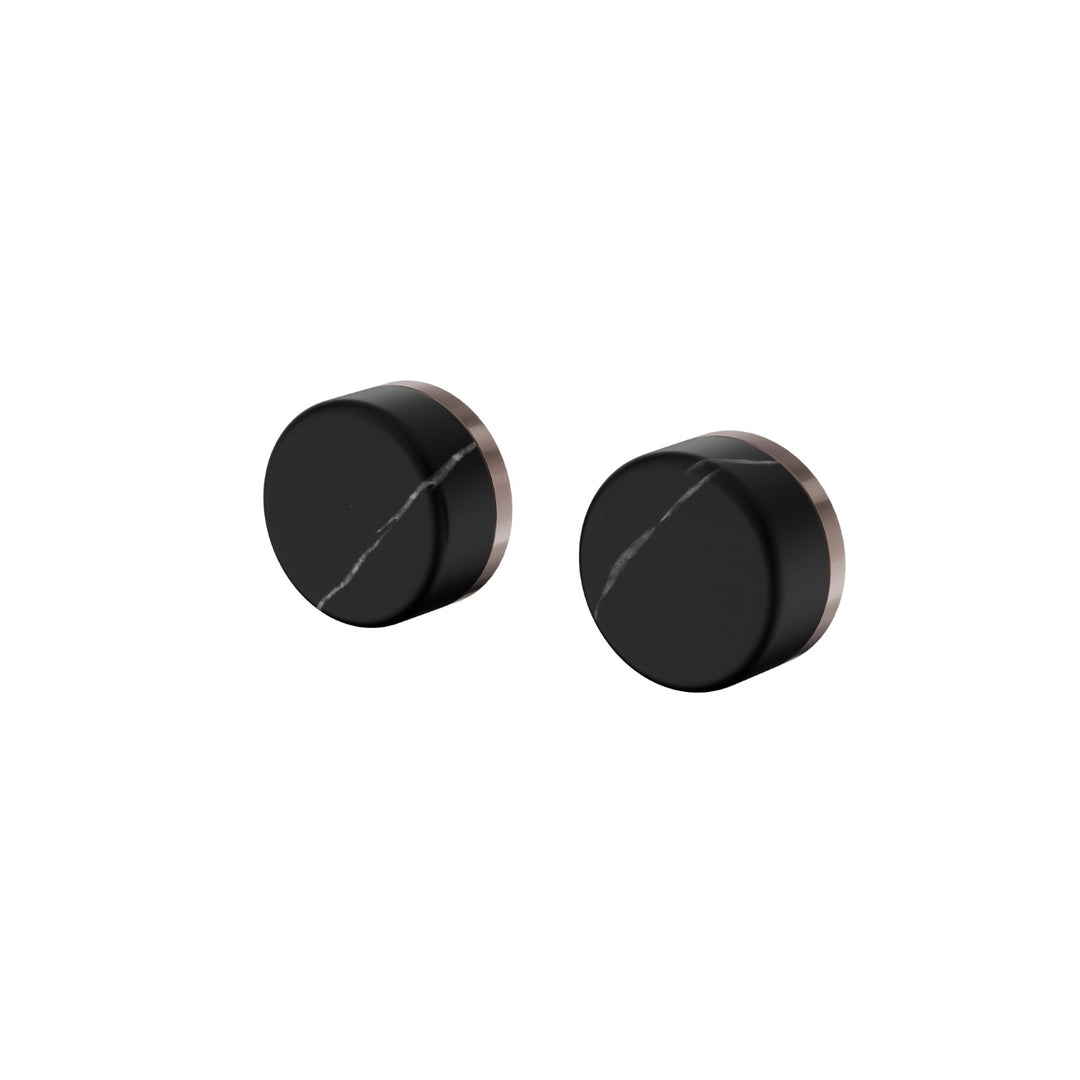 Nero Serenity Wall Top Assembly - Marquina Black Handle Brushed Bronze