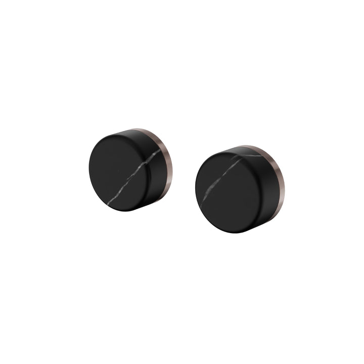 Nero Serenity Wall Top Assembly - Marquina Black Handle Brushed Bronze