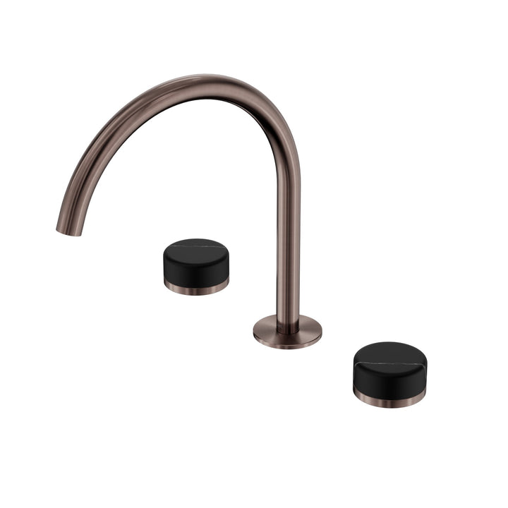 Nero Serenity Bath/Kitchen Set - Marquina Black Handle Brushed Bronze
