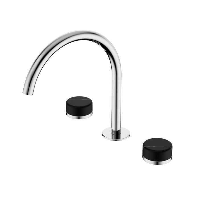 Nero Serenity Bath/Kitchen Set - Marquina Black Handle Chrome
