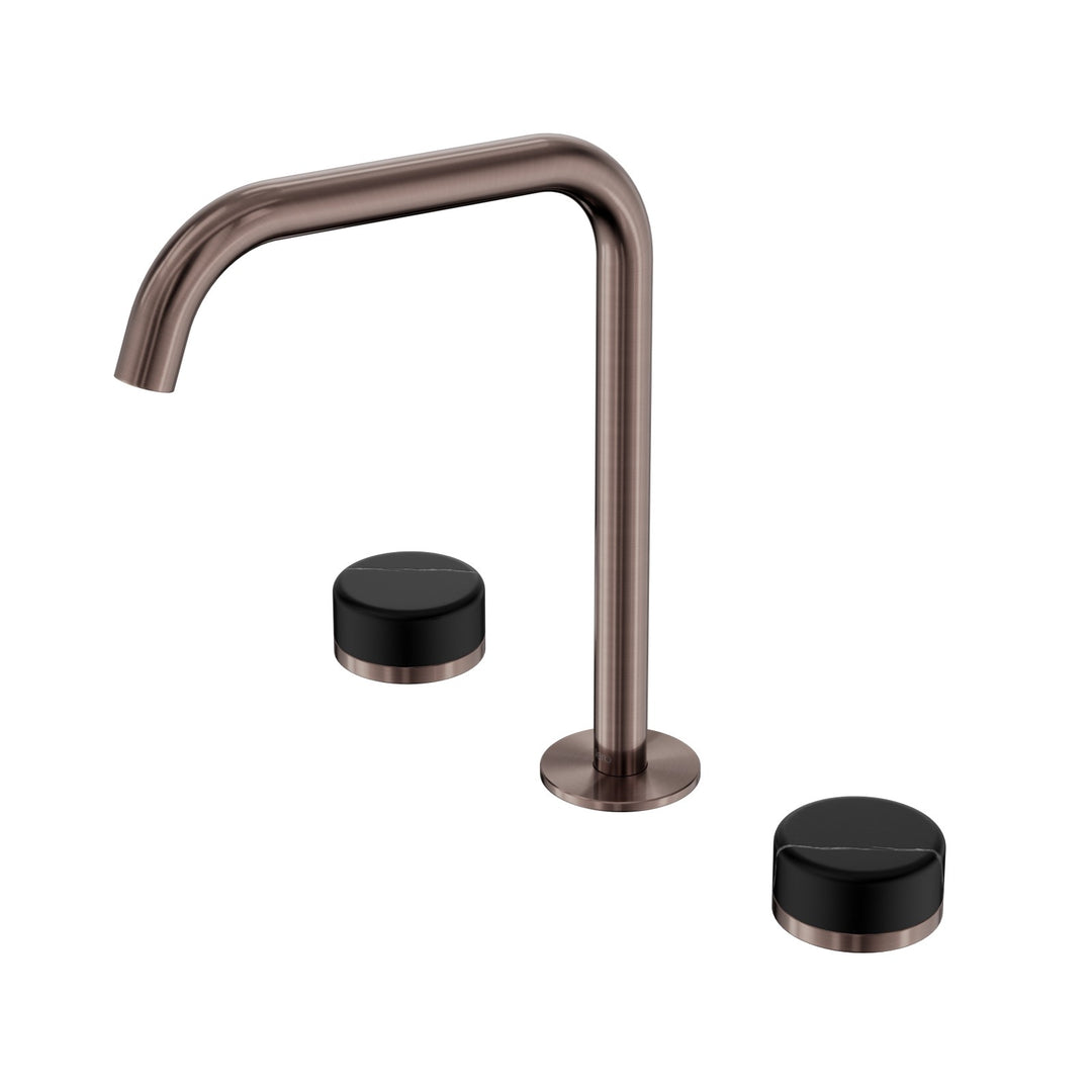 Nero Serenity Edge Spout Bath/Kitchen Set - Marquina Black Handle Brushed Bronze