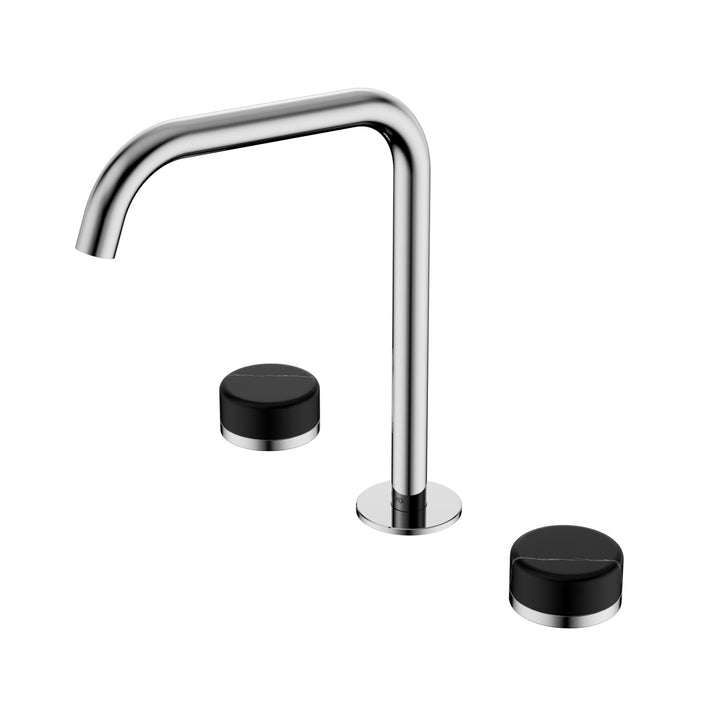 Nero Serenity Edge Spout Bath/Kitchen Set - Marquina Black Handle Chrome