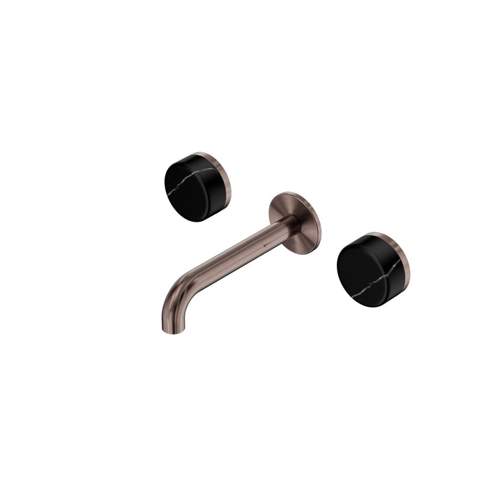 Nero Serenity Wall Basin Set 160/185/220mm - Marquina Black Handle Brushed Bronze / 160mm