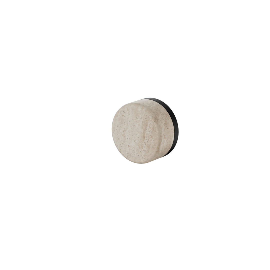 Nero Serenity Progressive Shower Mixer - Rome Travertine Handle Matte Black