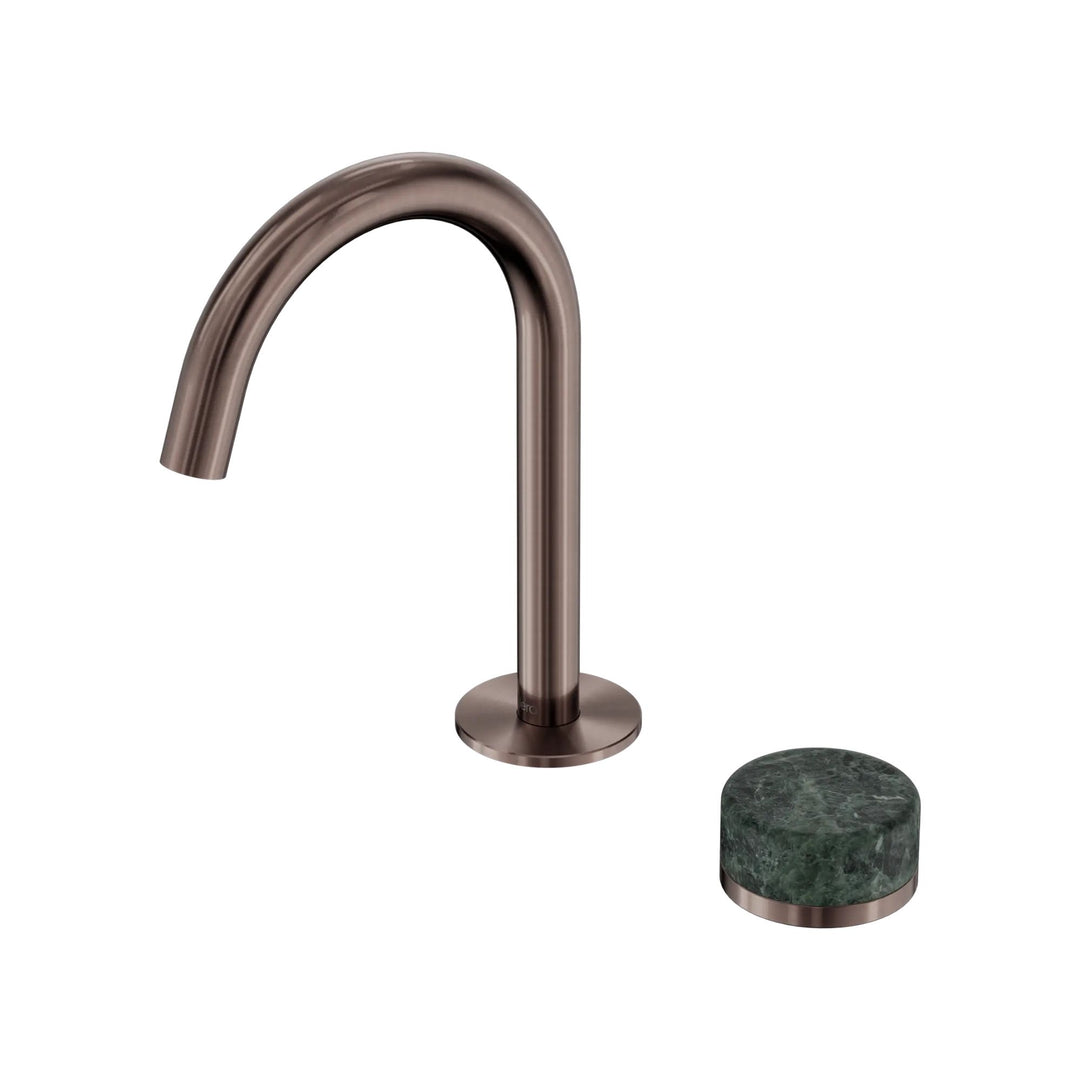Nero Serenity Progressive Basin Mixer Arc Spout + Verde Alpi Handle