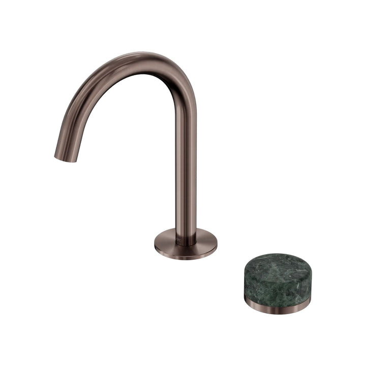 Nero Serenity Progressive Basin Mixer Arc Spout + Verde Alpi Handle