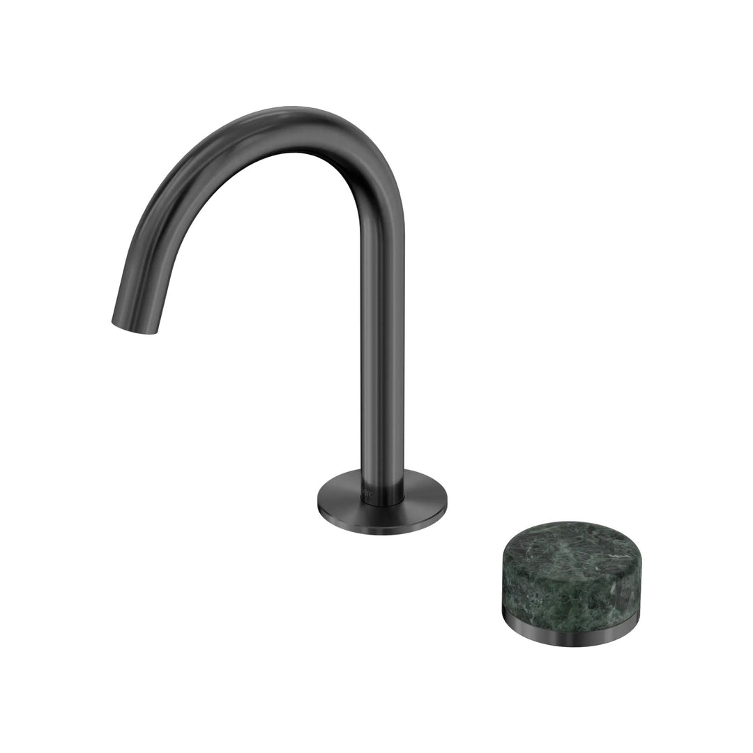 Nero Serenity Progressive Basin Mixer Arc Spout + Verde Alpi Handle