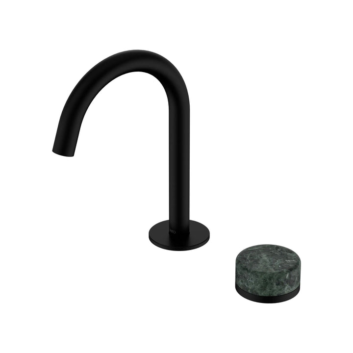 Nero Serenity Progressive Basin Mixer Arc Spout + Verde Alpi Handle