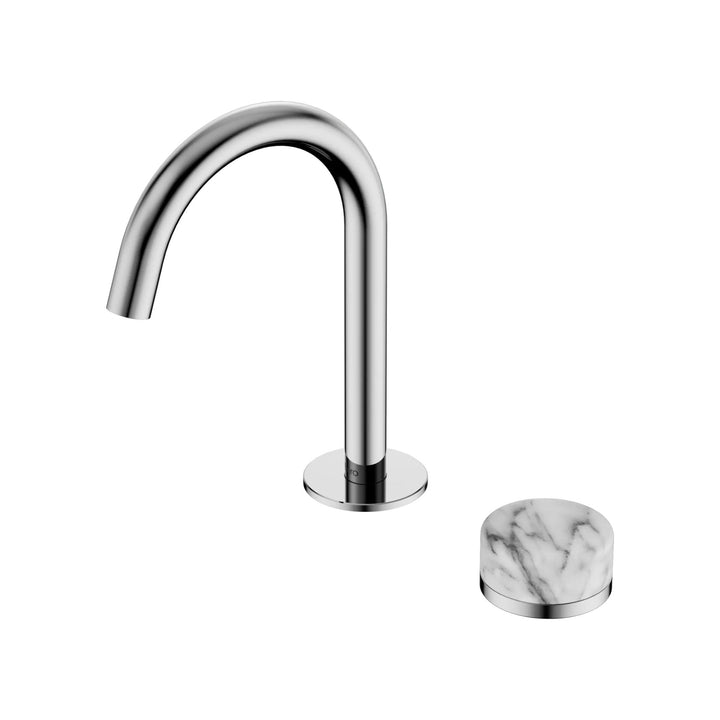 Nero Serenity Progressive Basin Mixer Arc Spout w/ Arabescato Corchia Handle