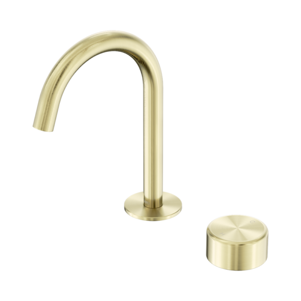 Nero Serenity Progressive Basin Mixer Arc Spout w/ Metal Handle - Design 10