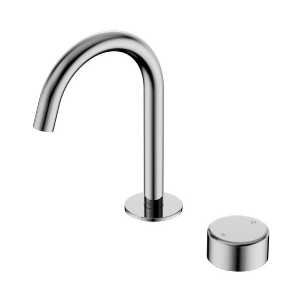 Nero Serenity Progressive Basin Mixer Arc Spout w/ Metal Handle - Design 10