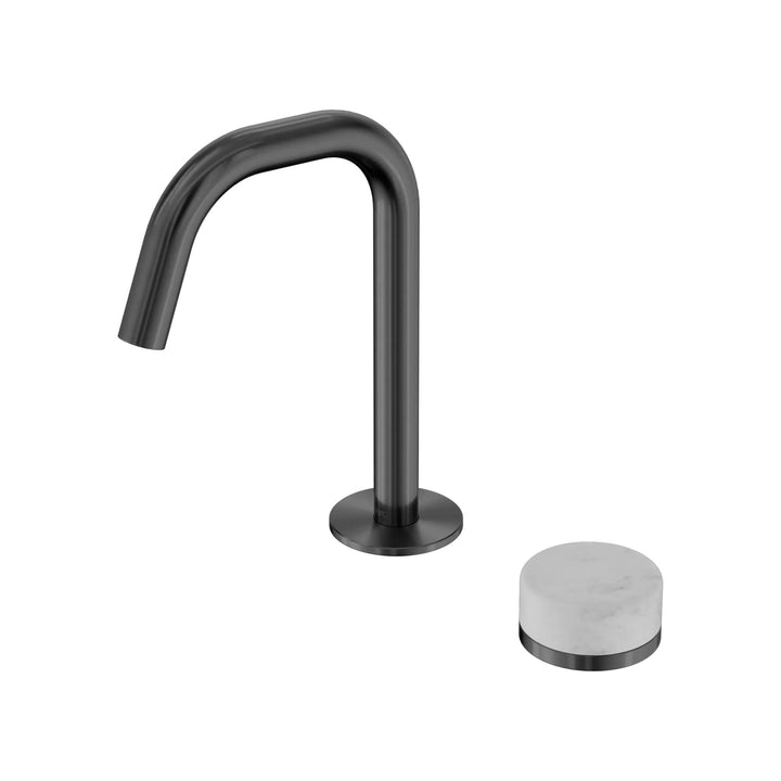 Nero Serenity Progressive Basin Mixer Edge Spout + Carrara Handle