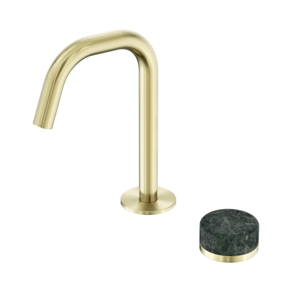 Nero Serenity Progressive Basin Mixer Edge Spout + Verde Alpi Handle - Design 10
