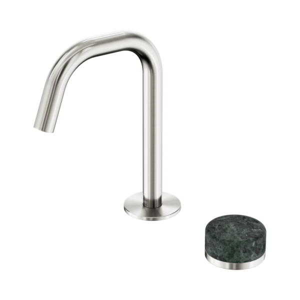 Nero Serenity Progressive Basin Mixer Edge Spout + Verde Alpi Handle - Design 10