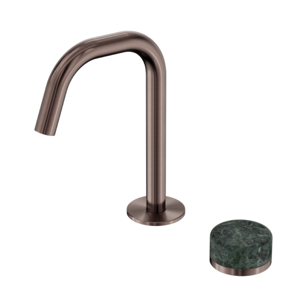 Nero Serenity Progressive Basin Mixer Edge Spout + Verde Alpi Handle - Design 10