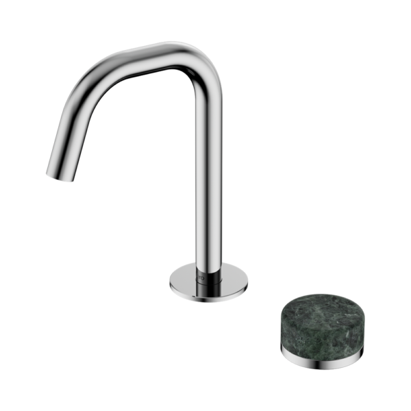 Nero Serenity Progressive Basin Mixer Edge Spout + Verde Alpi Handle - Design 10