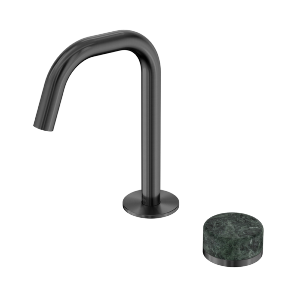 Nero Serenity Progressive Basin Mixer Edge Spout + Verde Alpi Handle - Design 10