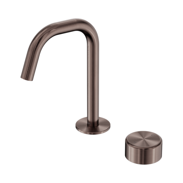 Nero Serenity Progressive Basin Mixer Edge Spout + Metal Handle - Design 10